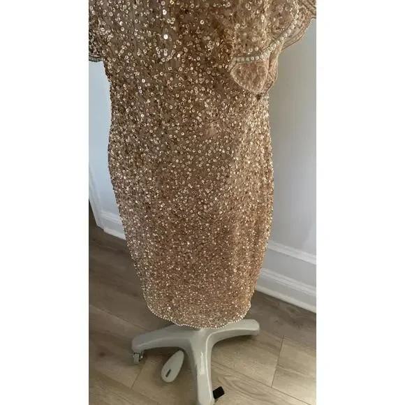 Adrianna Papell - Sequin Embellished Cocktail Dress - Size 14 - Picture 7 of 11